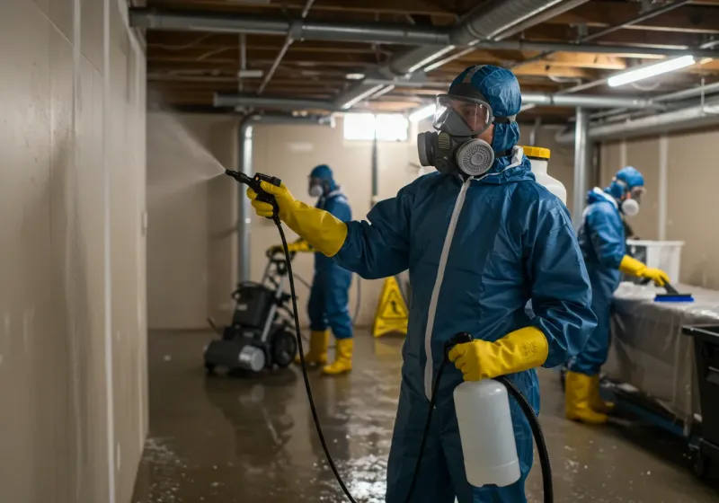 Basement Sanitization and Antimicrobial Treatment process in Barry County, MO